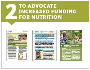 2. TO ADVOCATE INCREASED FUNDING FOR NUTRITION