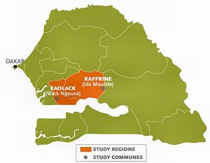 Map of SPRING Study Area in Senegal