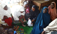 Aminci Support Group members contribute money to a common pool of funds that can be used to increase the diversity of foods eaten by their families.
