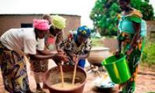 Women in Mali demonstrate how to prepare rich and nutritional meals using local ingredients.