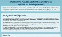 Profile of the Public Health Nutrition Workforce in Five High-Burden Stunting Countries: Constraining and Enabling Factors