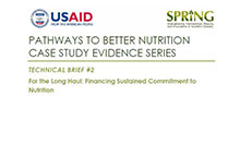 For the Long Haul: Financing Sustained Commitment to Nutrition