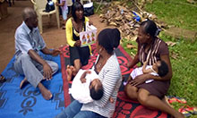 Participants during one-on-one counseling training