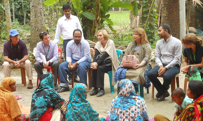 VIP USAID Delegation at the New FNS site in Chhota Bahirdia Purbopara in Fakirhat Upazila Bagerhat, Khulna - 28 October, 2014