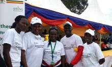 Runners from Team SPRING/Uganda