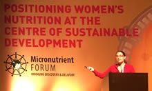 Dr. Namaste presenting at the Micronutrient Forum 2016