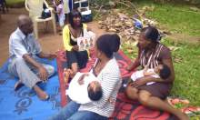 SPRING organized field visits to a health facility and a community where participants received hands-on experience forming support groups and conducting group counseling