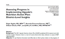 Assessing Progress in Implementing Uganda's Nutrition Action Plan: District-Level Insights Article Thumbnail