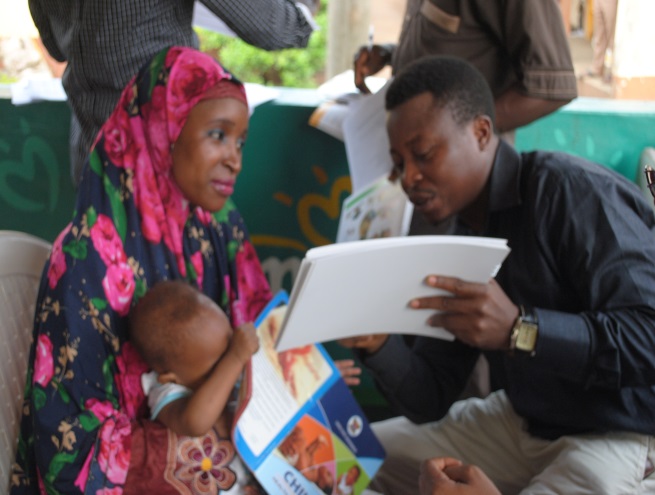 A mother receives one-on-one counseling in a township clinic in Gwagwalada Area Council in FCT. 2015