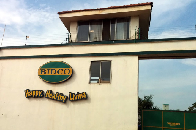 A closer look at the gates of the BIDCO factory