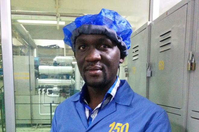 Kenneth not looking particularly happy in his hairnet