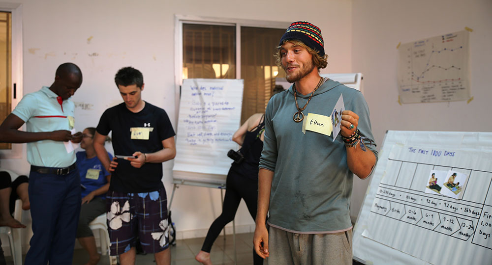 Peace Corps volunteer, Ethan, shares his group’s discussion on the importance of a phase within the first 1000 days.