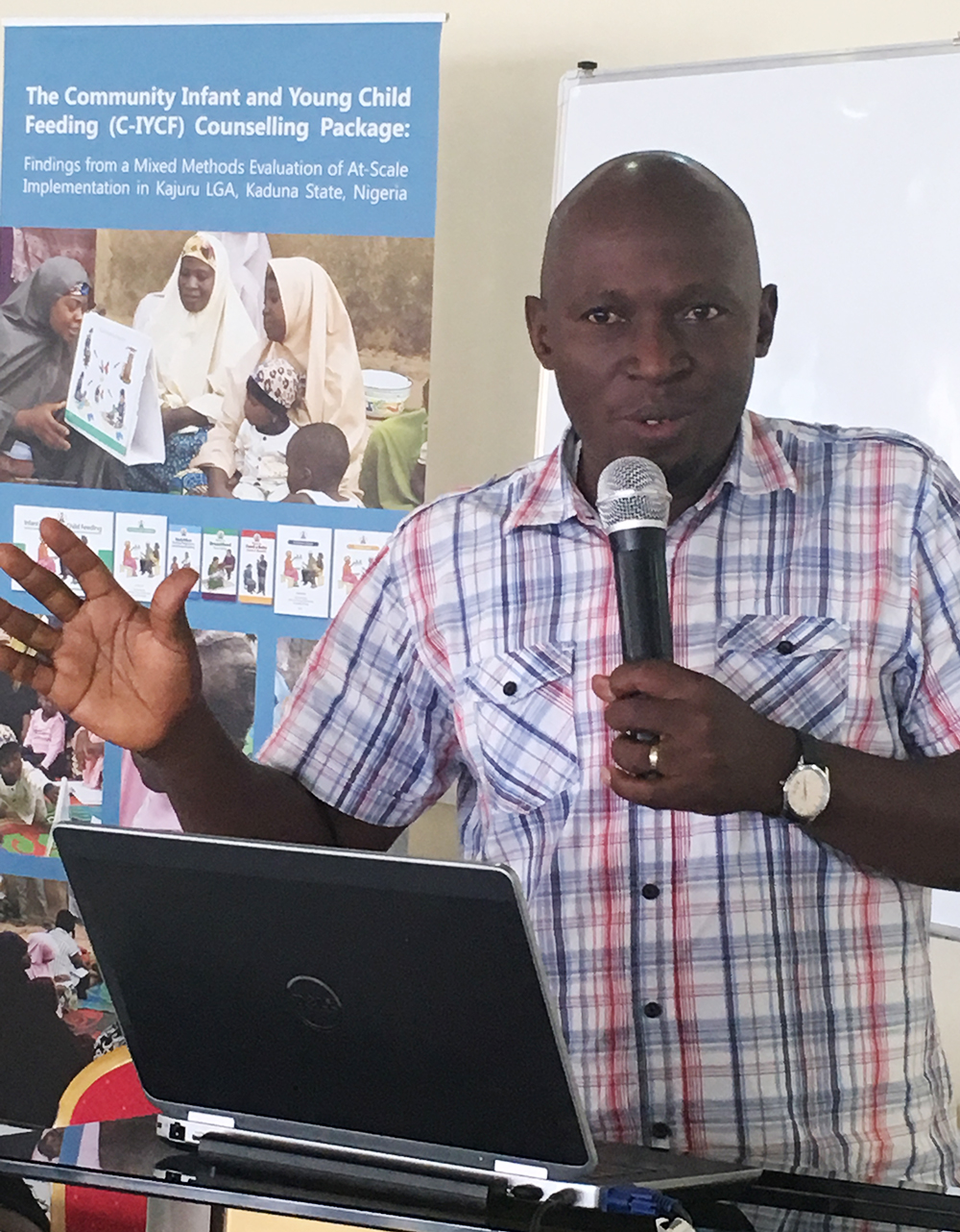 In Kaduna, Mr. Adams G. Ango, the Kajuru LGA Nutrition Focal Person, who worked closely with Ms. Adeyemi in overseeing implementation, took the lead on presenting implementation process, activities, and outputs. 