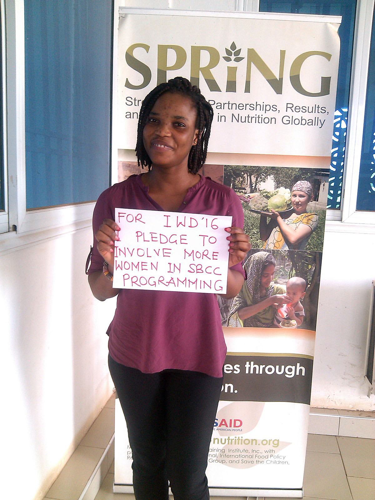 "For IWD ’16, I pledge to involve more women in SBCC programming"