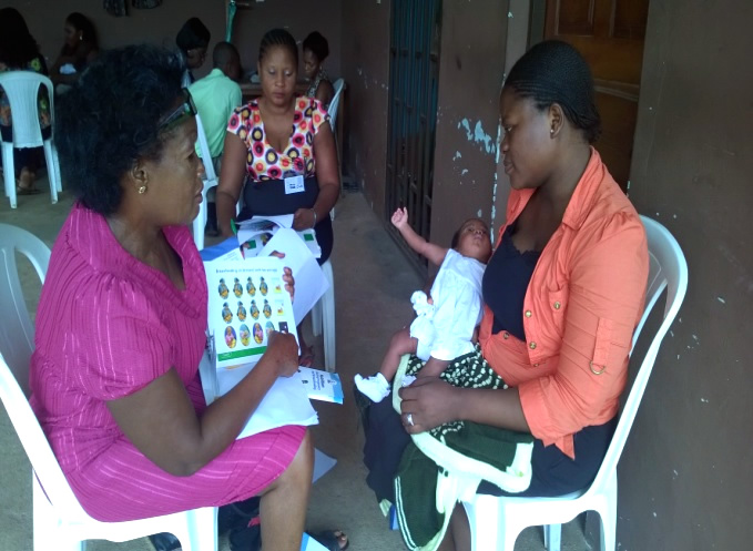 Participants during one-on-one counseling training