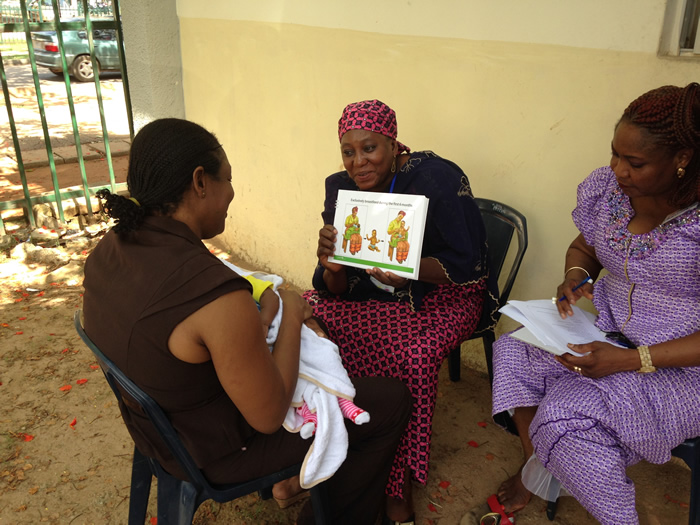 Participants carrying out a one-on-one counseling session at Family Health Clinic Area 2, Abuja