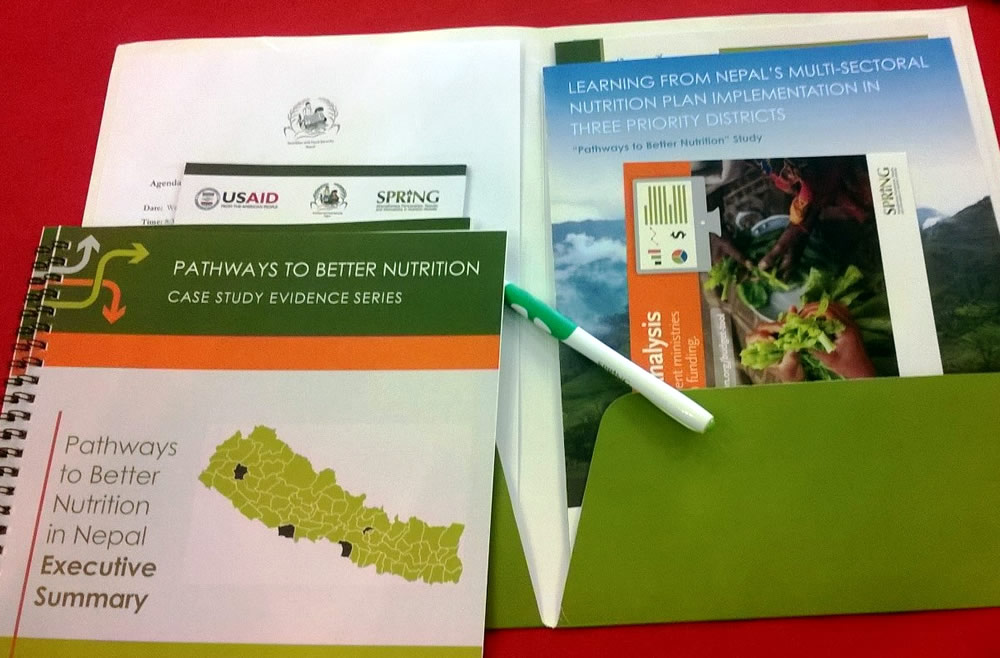 The package of PBN Nepal materials handed out at the final national dissemination event