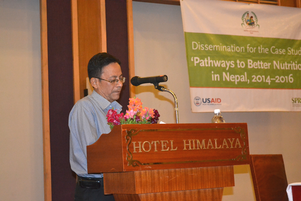 Co-Investigator Madhukar B. Shrestha presents the recommendations of the PBN Nepal case study