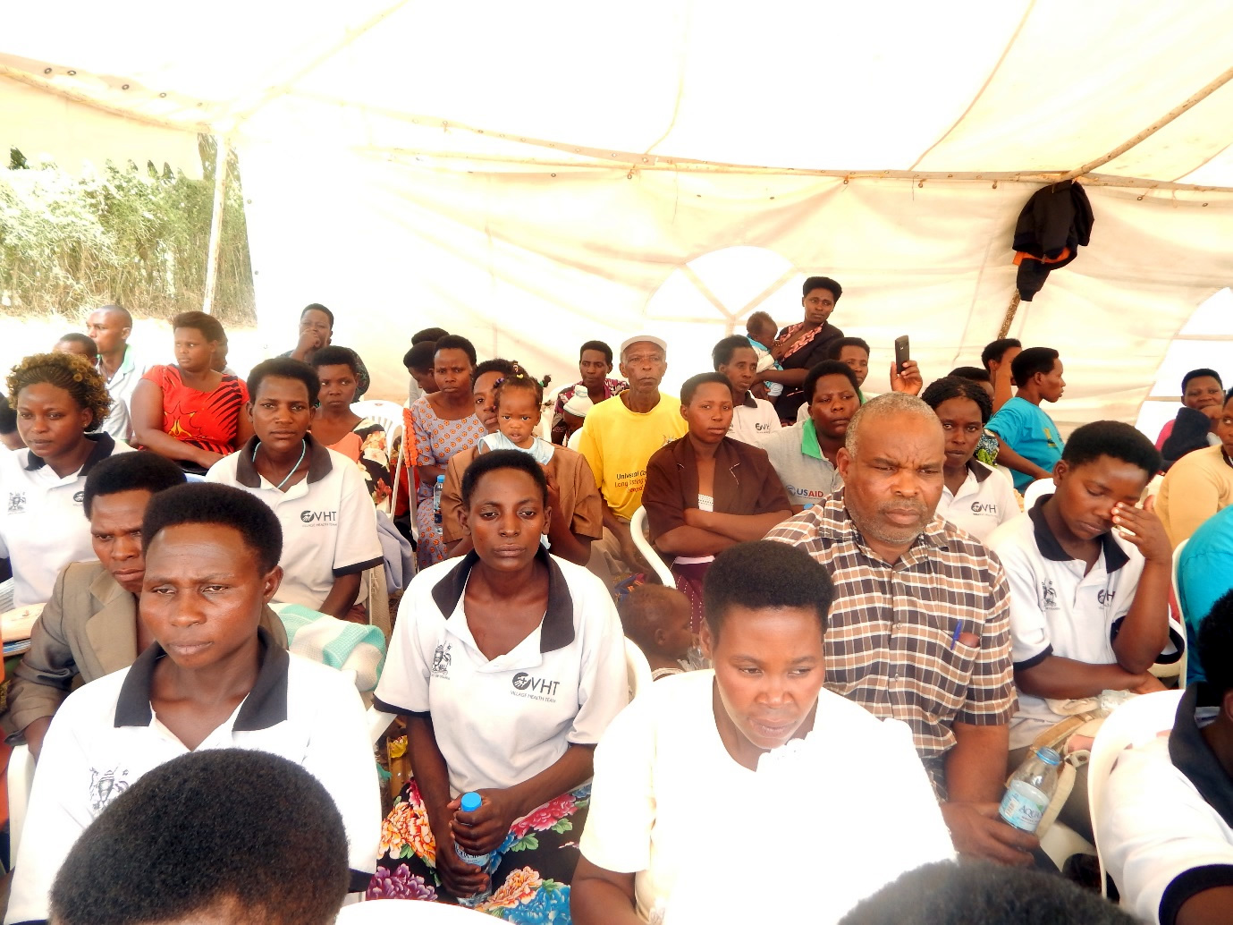 A cross section of members of the Village Health Team attending the function in Ntungamo district.