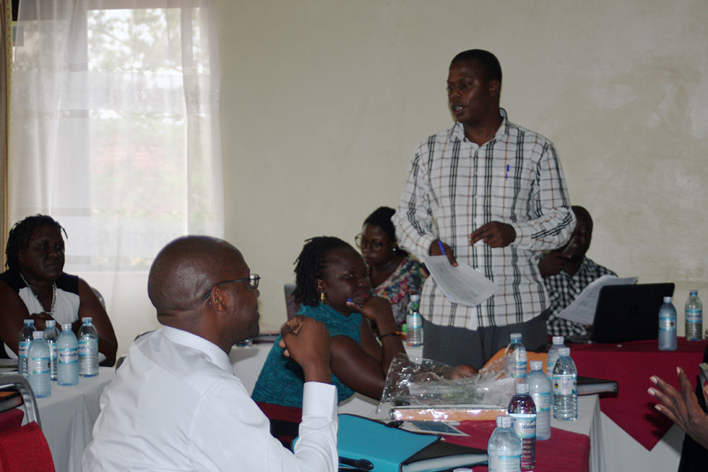 Martin Bulamu leads the discussion for the validation of the MNP implementation guide.