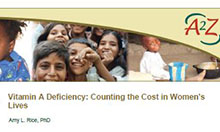 Technical Brief: Vitamin A Deficiency: Counting the Cost in Women’s Lives