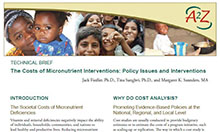 Technical Brief: The Costs of Micronutrient Interventions: Policy Issues and Interventions