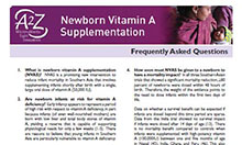 Newborn Vitamin A Supplementation: Frequently Asked Questions