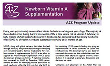Newborn Vitamin A Supplementation: A2Z Program Update