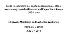 Guide to Estimating Per Capita Consumption of Staple Foods Using Household Income and Expenditure Survey (HIES) Data