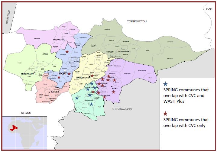 Figure 2. Map of SPRING/Mali Target Communes