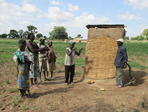 A latrine constructed in a community in the UpperEast region of Ghana after SPRING/Ghana’s WASHintervention.