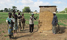 A latrine constructed in a community in the Upper East region of Ghana after SPRING/Ghana’s WASH intervention.
