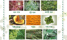 Section of the poster depicting nutritious plants