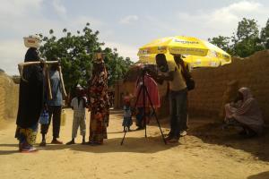 Videographers film a scene in the Sahel