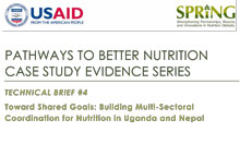 Pathways to Better Nutrition Case Study Evidence Series